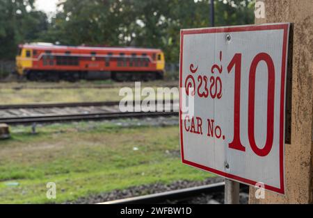 Vues de la gare de Chiang Mai, Thaïlande Banque D'Images