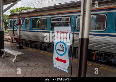 Vues de la gare de Chiang Mai, Thaïlande Banque D'Images