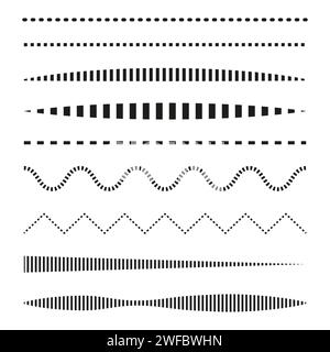 Esquissez différentes lignes pour la conception de papier. Illustration vectorielle. SPE 10. Illustration de Vecteur