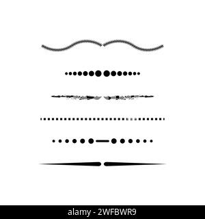 différentes lignes de points. Fond dessiné à la main. Illustration vectorielle. image de stock. SPE 10. Illustration de Vecteur