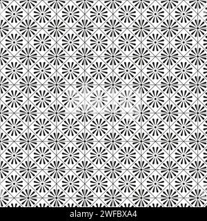motif cellules fleurs noir. Fond ornemental. Décoration élégante. Illustration vectorielle. Image de stock. SPE 10. Illustration de Vecteur