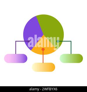 diagramme de cercle de couleur. Panneau d'information. Concept commercial rond. Diagramme d'informations sur la chronologie du processus. Illustration vectorielle. image de stock. SPE 10. Illustration de Vecteur