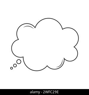 Icône de nuage de discussion. Signe de message. Contexte de la communication. Dessiné à la main. Conception plate. Illustration vectorielle. Image de stock. SPE 10. Illustration de Vecteur