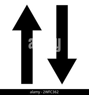 Icône flèches doubles. Art plat. Signe d'échange. Synchroniser le processus. Concept de connexion. Illustration vectorielle. Image de stock. SPE 10. Illustration de Vecteur