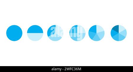 Elément géométrique rond bleu. Partie du cercle. Ensemble infographique. Concept graphique. Illustration vectorielle. Image de stock. SPE 10. Illustration de Vecteur