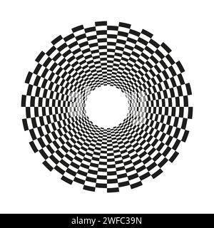 Tunnel circulaire. Vue de dessus. Illustration vectorielle. Image de stock. SPE 10. Illustration de Vecteur