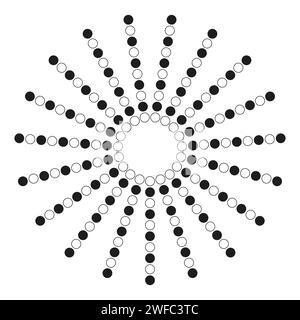 rayons points sur demi-teintes. Espace arrière-plan. Illustration vectorielle. image de stock. SPE 10. Illustration de Vecteur