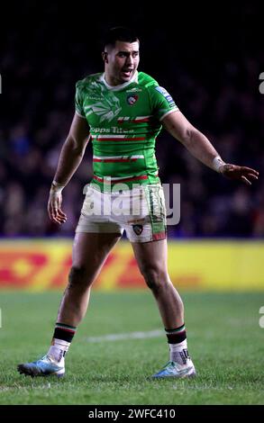 Londres, Royaume-Uni. 26 janvier 2024. Dan Kelly de Leicester lors du Gallagher Premiership Rugby match entre Harlequins et Leicester à Twickenham Stoop Banque D'Images