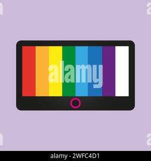 bandes de couleur du moniteur. Illustration vectorielle. SPE 10. Illustration de Vecteur