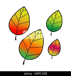 Icône de dessin animé avec des feuilles. Les soins de santé. La vie végétalienne. Signe de feuille de plante. Illustration vectorielle. image de stock. SPE 10. Illustration de Vecteur