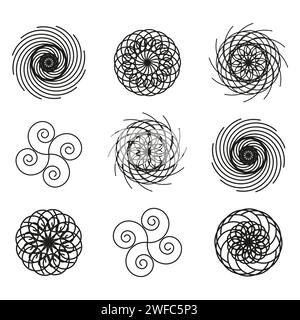 Cercles vintage. Elément géométrique. Symbole icône. Illustration vectorielle. image de stock. SPE 10. Illustration de Vecteur