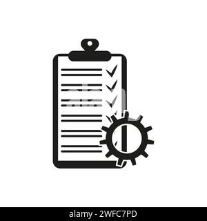 Vérifiez la liste des engrenages. Gestion logistique. Illustration vectorielle. SPE 10. Illustration de Vecteur