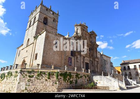 Gumiel de Izan, Iglesia de Santa Maria gothique et baroque. Province de Burgos, Castilla y Leon, Espagne. Banque D'Images