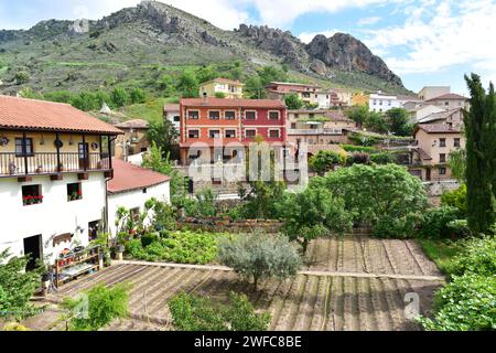 Poza de la Sal. La Bureba, province de Burgos, Castilla y Leon, Espagne. Banque D'Images