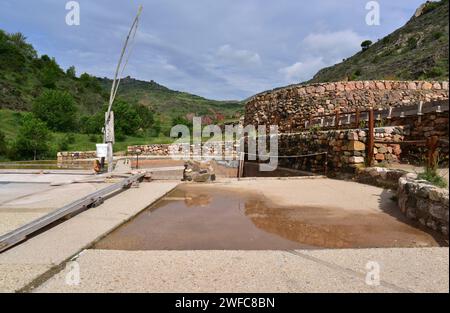 Poza de la Sal, salteworks. La Bureba, province de Burgos, Castilla y Leon, Espagne. Banque D'Images