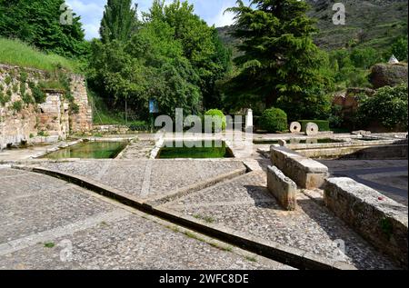 Poza de la Sal. La Bureba, province de Burgos, Castilla y Leon, Espagne. Banque D'Images