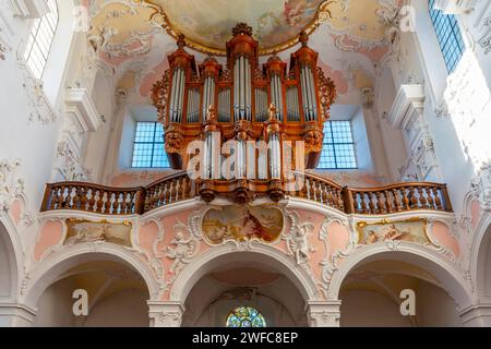 L'orgue de la cathédrale d'Arlesheim a été construit en 1761 par Johann Andreas Silbermann (1712-1783). Cathédrale d’Arlesheim. L'Arleshe catholique romaine Banque D'Images