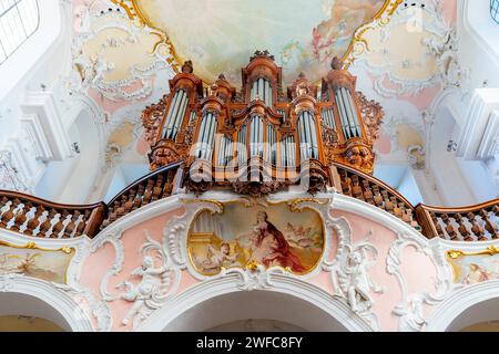 L'orgue de la cathédrale d'Arlesheim a été construit en 1761 par Johann Andreas Silbermann (1712-1783). Cathédrale d’Arlesheim. L'Arleshe catholique romaine Banque D'Images