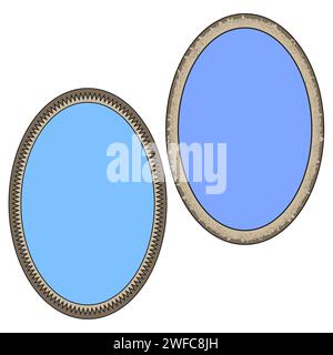 Miroirs dans le cadre. jeu de cadres. Illustration vectorielle. Image de stock. SPE 10.. Illustration de Vecteur