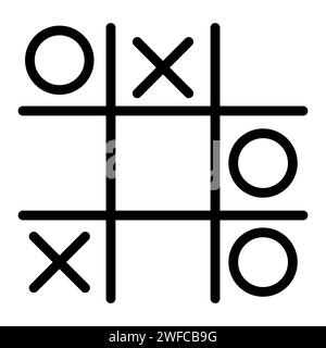 TIC-tac-toe dans un style vintage. Fond grunge. Illustration vectorielle. image de stock. SPE 10. Illustration de Vecteur