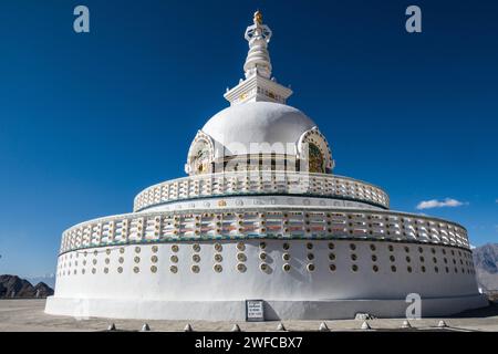 Shanti Stupa, Leh, Ladakh, Inde Banque D'Images