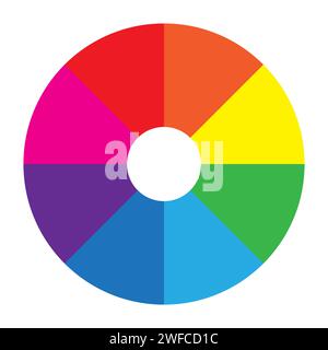 Icône abstraite avec palette circulaire. Graphique. Motif arc-en-ciel. Symbole IU. Illustration vectorielle. image de stock. SPE 10. Illustration de Vecteur