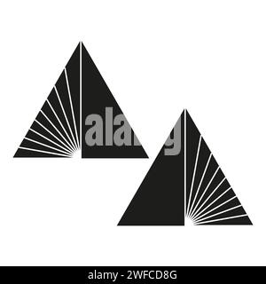 triangle noir sur fond blanc. Elément géométrique. Conception de logo. Illustration IVector. Image de stock. SPE 10. Illustration de Vecteur