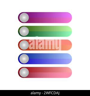 curseurs du mélangeur de couleurs. Symbole de musique. Dégradé de couleurs. Illustration vectorielle. image de stock. SPE 10. Illustration de Vecteur