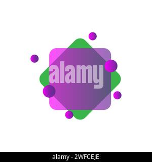 Formes d'accompagnement de couleur. Motif de lignes de cercle dégradées. Modèle de logo. Illustration vectorielle. image de stock. SPE 10. Illustration de Vecteur