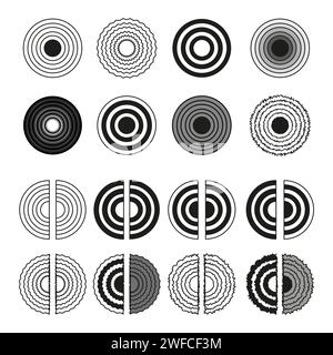 icônes de cercle. Illustration vectorielle. image de stock. SPE 10. Illustration de Vecteur