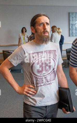 7 juillet 2014 - Bruxelles, Belgique - Luke 'Ming' Flanagan, député européen photographié lors de sa première contribution à la commission AGRI à Bruxelles. Banque D'Images