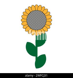 Tournesol vintage. Fond floral vintage. Illustration vectorielle. image de stock. SPE 10. Illustration de Vecteur