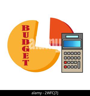 calculateur secteur cercle budget. Infographie de diagramme de cercle. Investissement dans le financement des entreprises. Illustration vectorielle. image de stock. SPE 10. Illustration de Vecteur