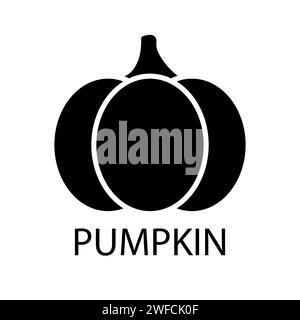 Icône de citrouille, grand design pour tous les buts. Légume biologique frais. Décoration d'automne. Illustration vectorielle. image de stock. SPE 10. Illustration de Vecteur