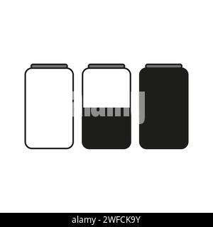 Icônes de remplissage des pots vides. Nourriture sucrée. Fond transparent. Illustration vectorielle. image de stock. SPE 10. Illustration de Vecteur