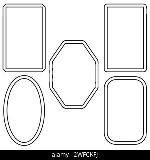 ensemble de cadre pour la conception décorative. Cadre carré. Illustration vectorielle. image de stock. SPE 10. Illustration de Vecteur