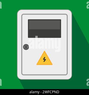 icône du boîtier électrique. Alimentation électrique. Icône bouclier. Illustration vectorielle. Image de stock. SPE 10. Illustration de Vecteur