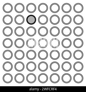 ensemble de cercle pour la conception de décoration. Cadre de bordure. Jeu de cadres ronds. Illustration vectorielle. image de stock. SPE 10. Illustration de Vecteur
