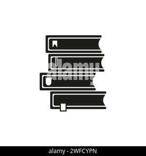icône pile de livres. Icône Contour. Illustration vectorielle. Image de stock. SPE 10. Illustration de Vecteur