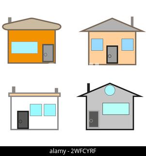 Maison sur un fond blanc. Illustration vectorielle. image de stock. SPE 10. Illustration de Vecteur