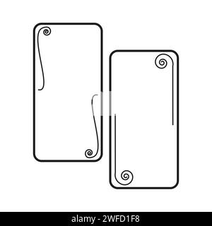 Deux cadres rectangulaires dans un style abstrait. Modèle de carte de vœux. Illustration vectorielle. Image de stock. SPE 10. Illustration de Vecteur