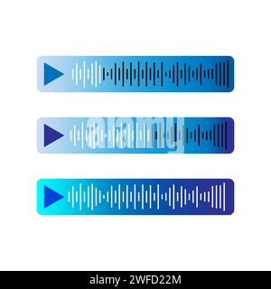 Ligne sonore bleue. Concept d'onde sonore. Illustration vectorielle. image de stock. SPE 10. Illustration de Vecteur