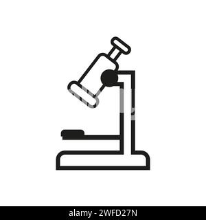 icône microscope. Concept d'éducation. Concept de recherche. Illustration vectorielle. Image de stock. SPE 10. Illustration de Vecteur