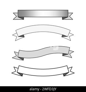 Icône de rubans fanions. Logo de mariage. Illustration vectorielle. Image de stock. SPE 10. Illustration de Vecteur