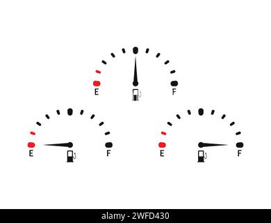 Flèches de carburant. Flèches carburant indicateurs différents. Illustration vectorielle. image de stock. SPE 10. Illustration de Vecteur