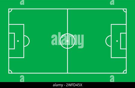 Terrain de football vu d'en haut. Symbole de compétition de football. Sport d'équipe. Illustration vectorielle. image de stock. SPE 10. Illustration de Vecteur