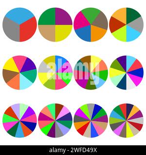 palette de cercles de couleurs. Dégradé de couleurs. Palette de couleurs. Illustration vectorielle. SPE 10. Illustration de Vecteur