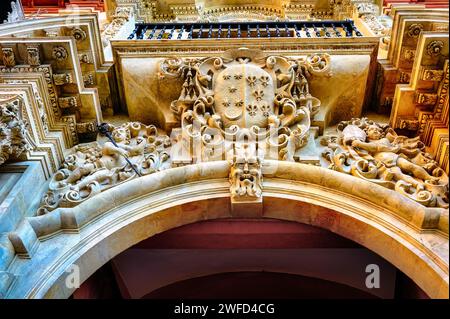 cathédrale de séville, détail de l'architecture extérieure, bâtiment médiéval, espagne Banque D'Images