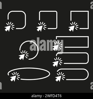 Icône avec curseurs arrière-plan noir. Technologie moderne. Illustration vectorielle. SPE 10. Illustration de Vecteur