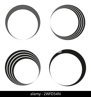 Tourbillon spiralé circulaire. Forme ronde. Illustration vectorielle. SPE 10. Illustration de Vecteur